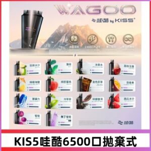 Kis5電子煙 Kiss拋棄式哇酷|WAGOO6500口一次性電子煙